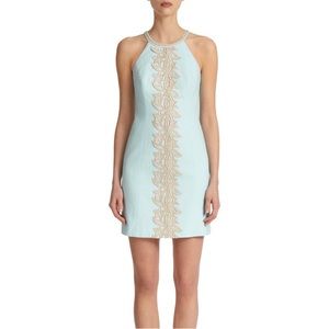 Lilly Pulitzer Pearl Lace Whisper Blue Shift Dress